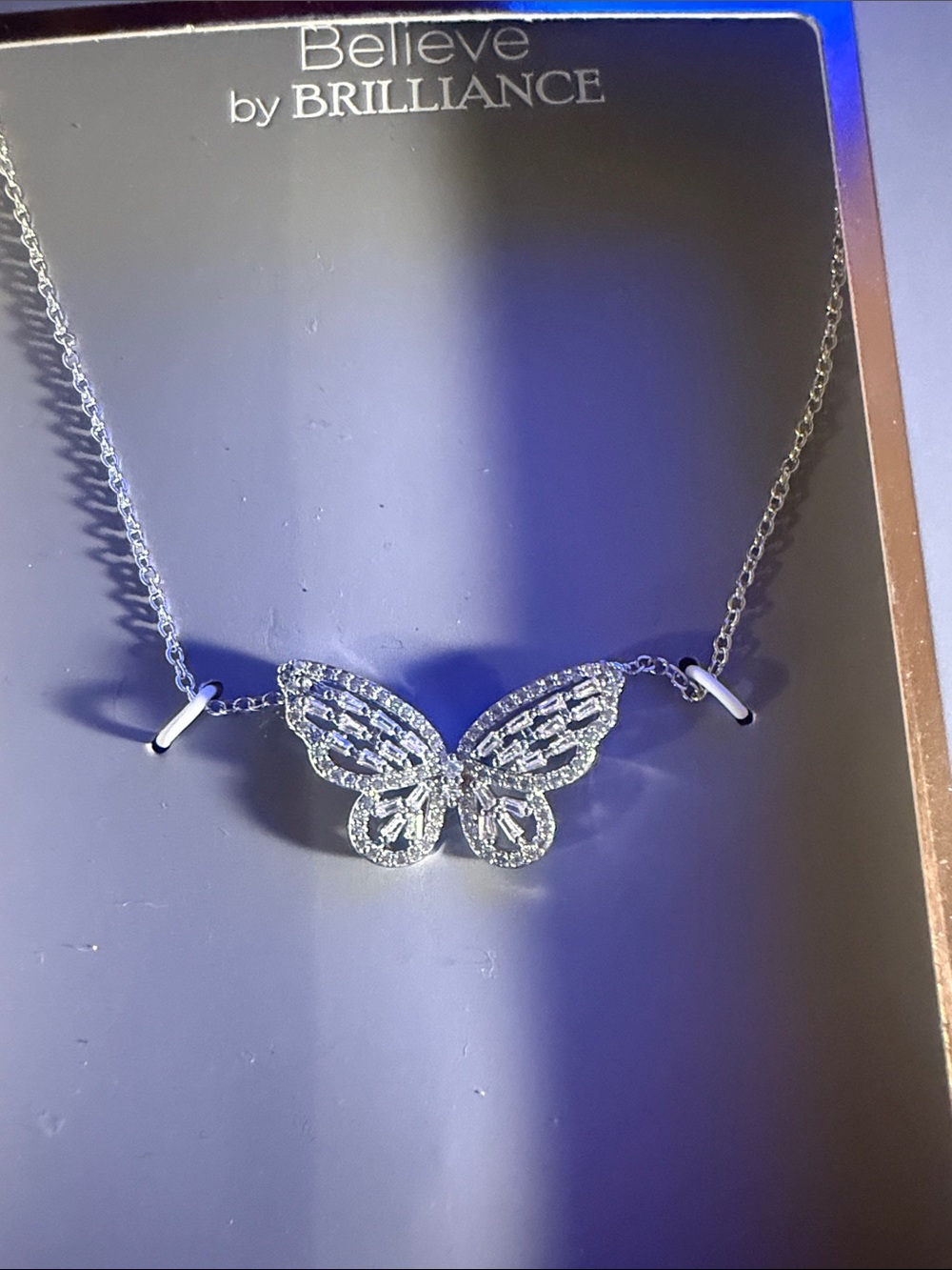 Silver Butterfly Pendant Necklace